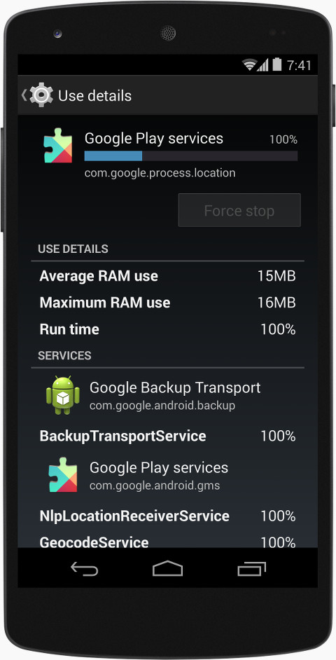 Détails d'utilisation de la vitrine mobile dans la nouvelle option "Statistiques sur les processus"